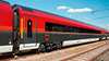 Viaggio passenger coach from Siemens standing on tracks
