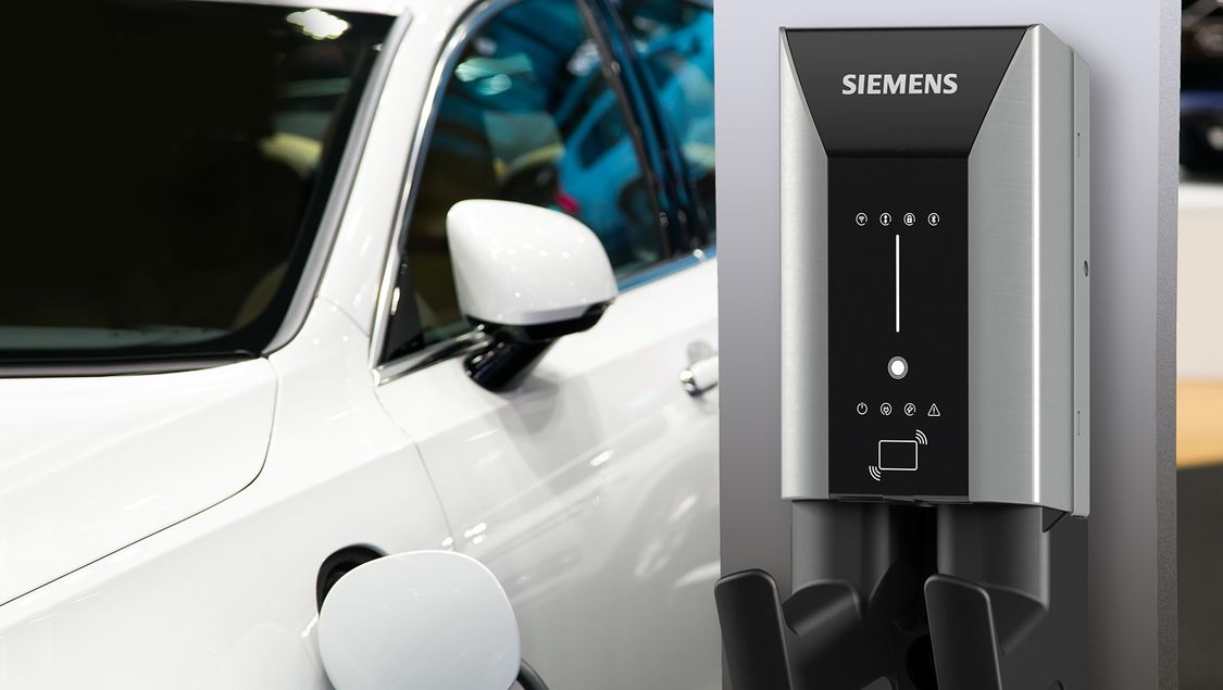 EV car charging with a Siemens VersiCharge level 2 charger