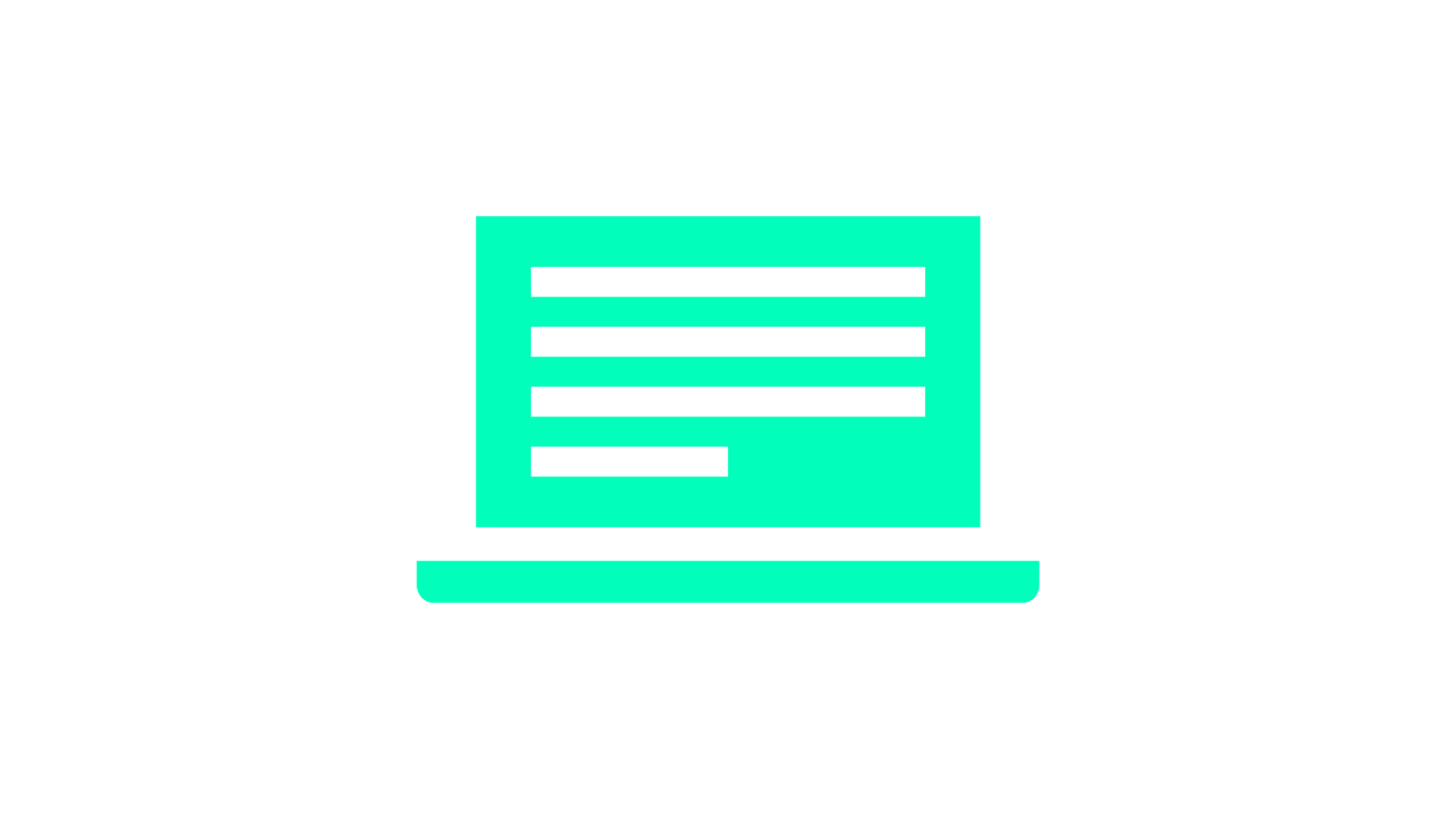 An icon showing a notebook screen icon-notebook-screen
