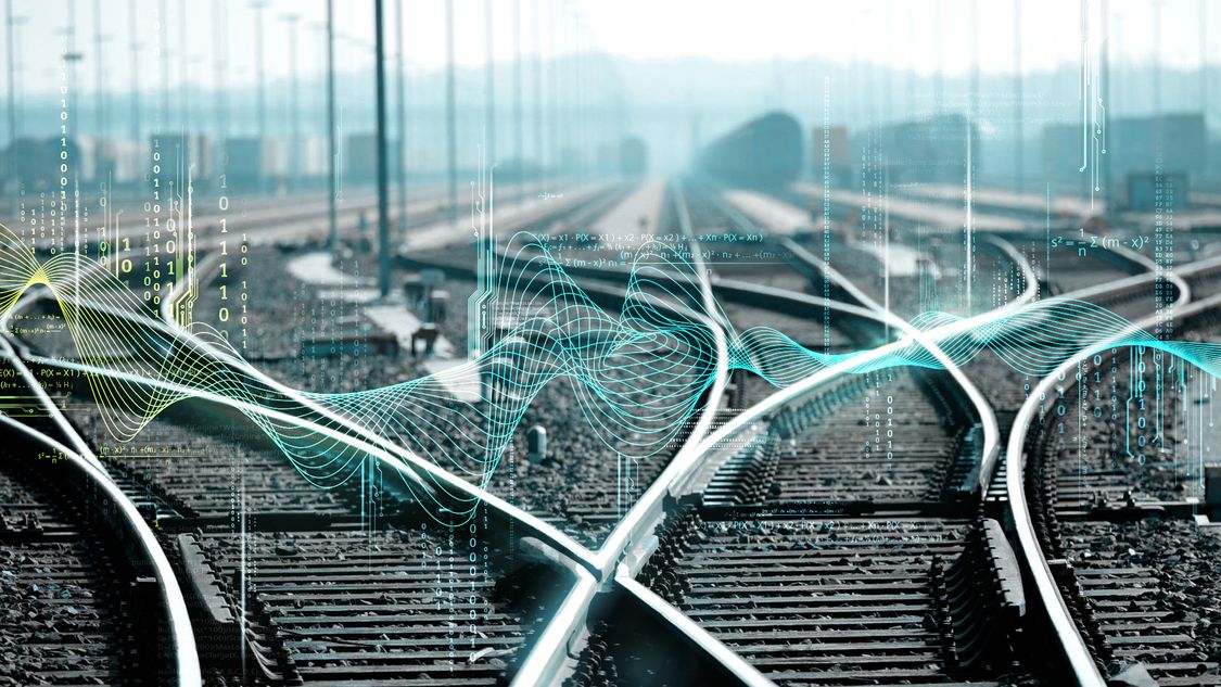 Railroad Tracks with Digital layer