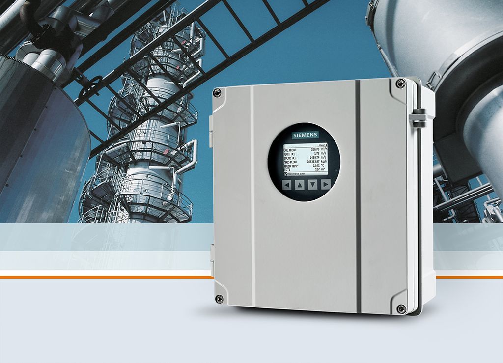 The picture shows the digital ultrasonic flow system Sitrans FST030 from Siemens.