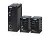 A photo of three different serial device servers from the RUGGEDCOM RS400 family A photo of three different serial device servers from the RUGGEDCOM RS400 family