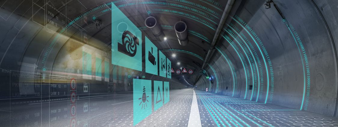 Der virtuelle und der reale Tunnel (Copyright: Siemens AG)