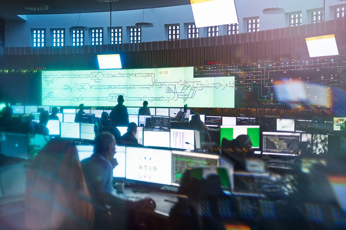 Control center of Copenhagen’s rail network. Siemens Mobility will add a light rail system to this network.