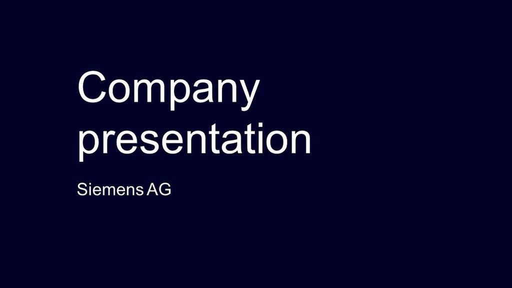 siemens company presentation