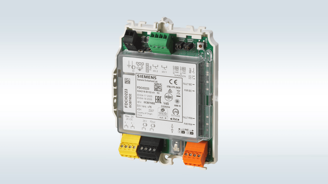 siemens brandveiligheid ingang uitgang modules