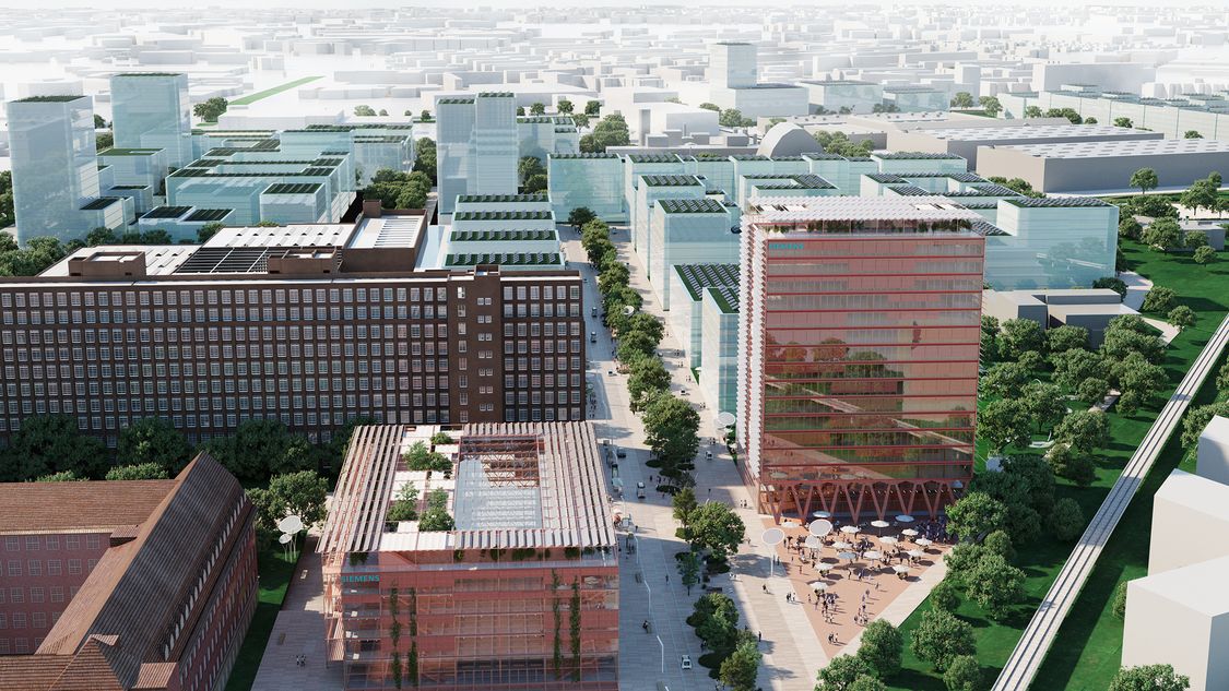 Visualisierung des Projekts Siemensstadt Square, Berlin