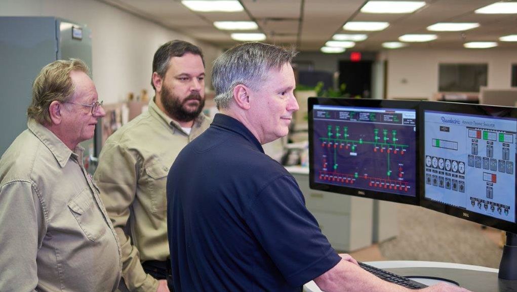 Analysts reviewing Russelectric SCADA system