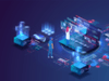 Futuristic digital health interface with holographic displays