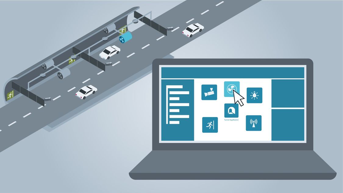Effizienteres Engineering durch Standardisierung: In einer Bibliothek sind im TIA Portal zahlreiche wiederkehrende Applikationen der Tunnelautomatisierung gespeichert, die für ein neues Projekt lediglich an die individuelle Situation angepasst werden müssen (Copyright: Siemens AG)