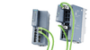 Bild zu Security Appliance SCALANCE S mit 2 exemplarischen Geräten inklusive Ethernet-Verkabelung. SCALANCE SC626 auf der rechten Bildseite hat 6 Ports und SCALANCE SC632 links hat 2 Ports. 
