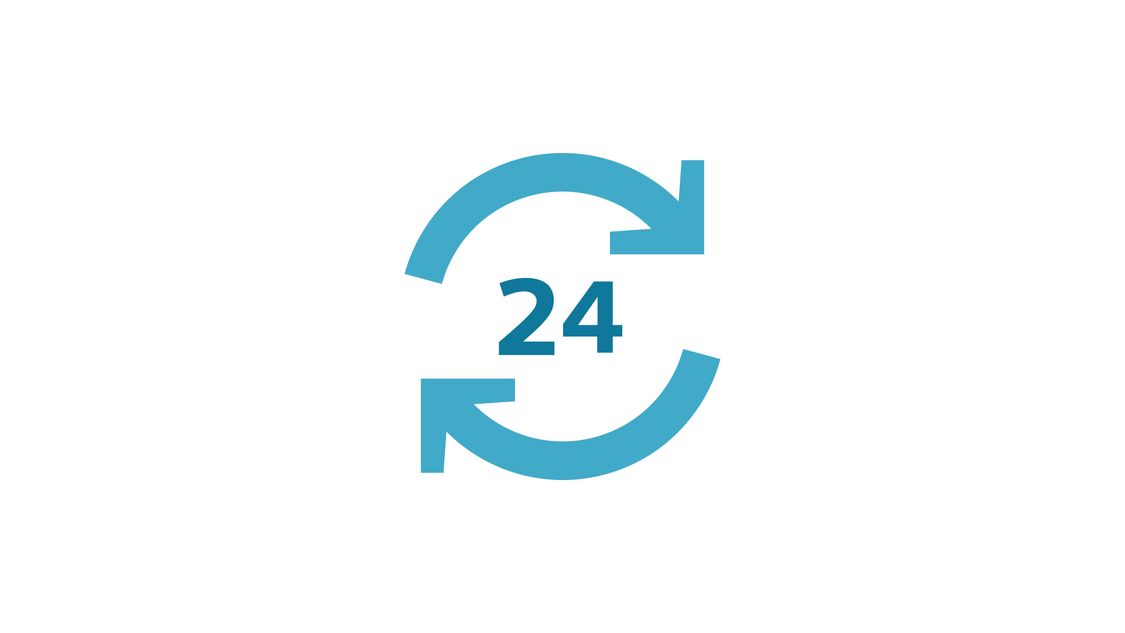 Grafik hohe Prozessverfügbarkeit 24/7