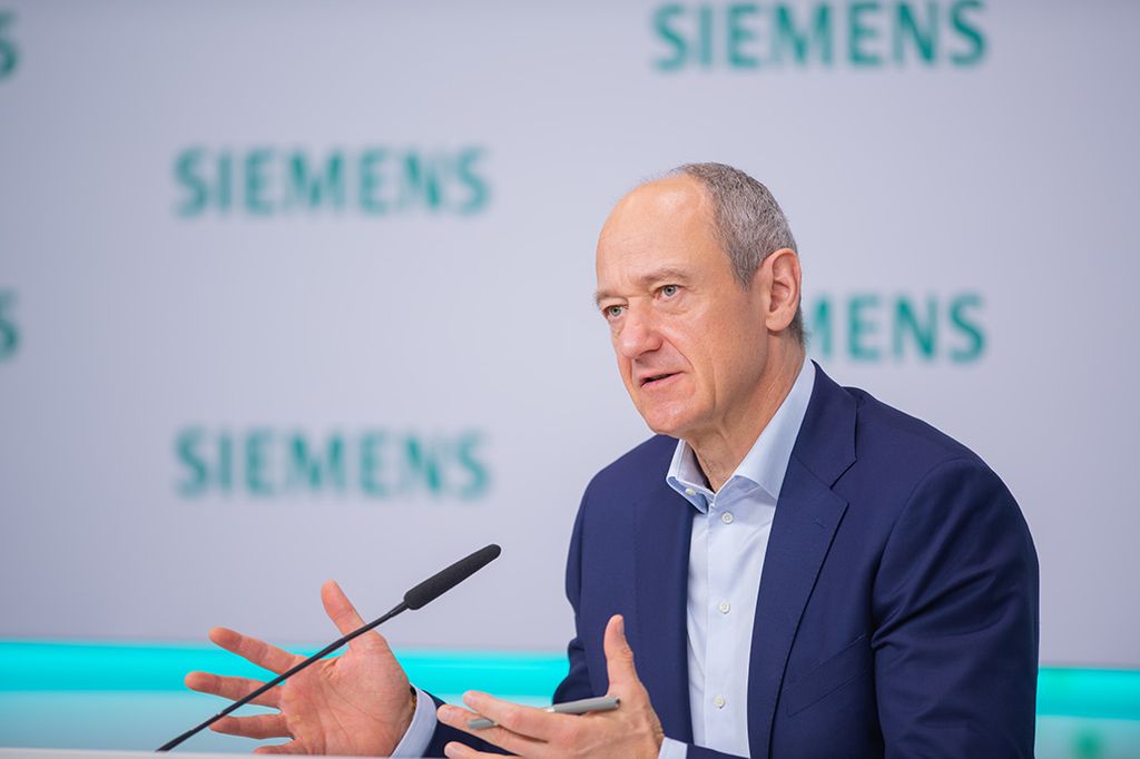 Joe Kaeser, President and CEO of Siemens AG, reviews fiscal 2020 at the virtual Annual Press Conference on November 12, 2020, at Siemens headquarters in Munich, Germany.
