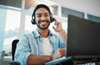 Call center, portrait and man, consultant or business agent speaking on computer for technical support and advice. Happy advisor talk on headphones, laptop and virtual help for information technology. Call center, portrait and man, consultant or business agent speaking on computer for technical support and advice. Happy advisor talk on headphones, laptop and virtual help for information technology.