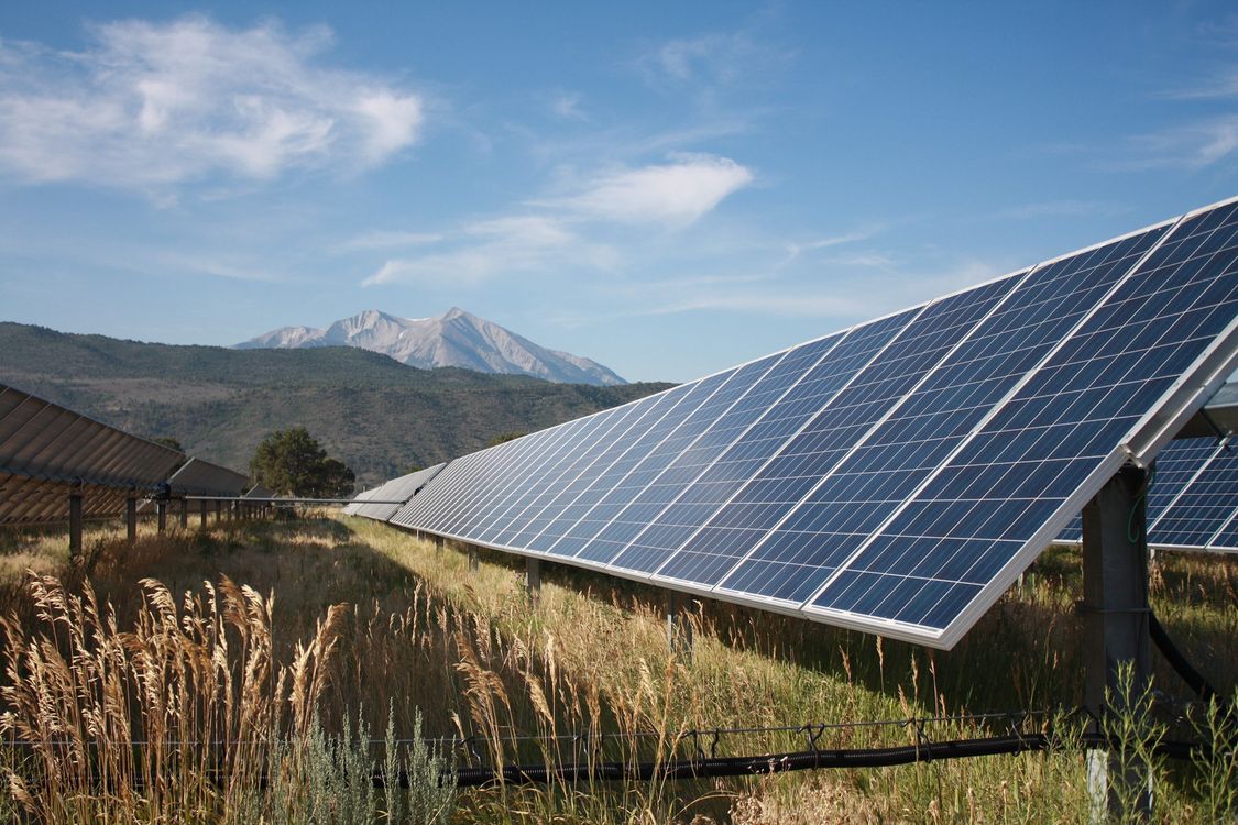 solar panel in a field in Colorado