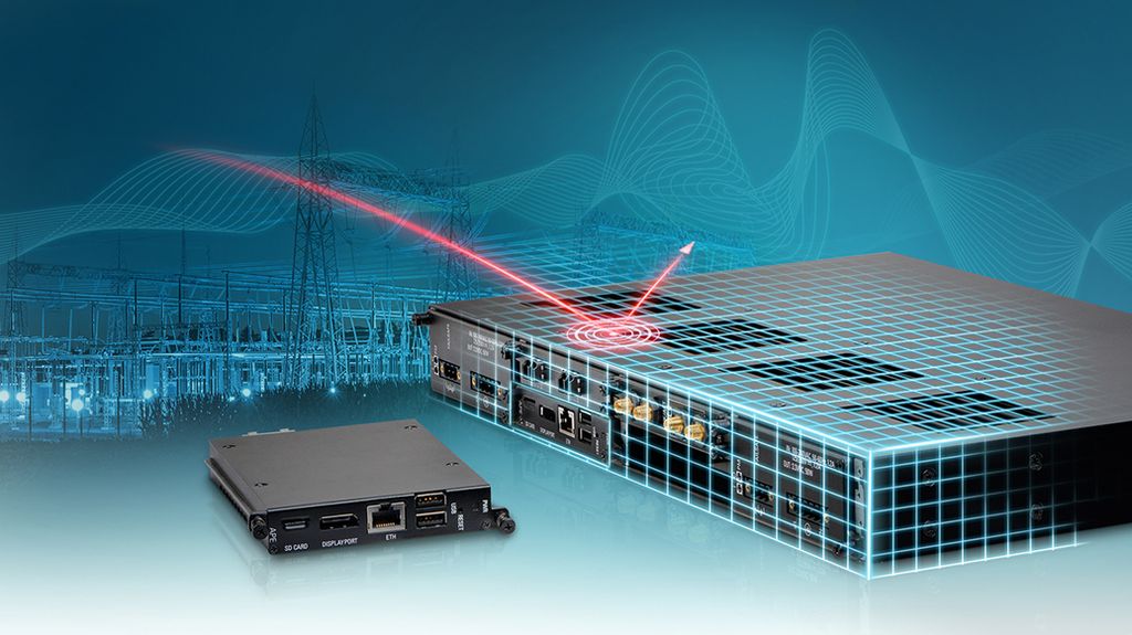 Das Bild zeigt die Ruggedcom APE1808 Multiservice-Plattform
