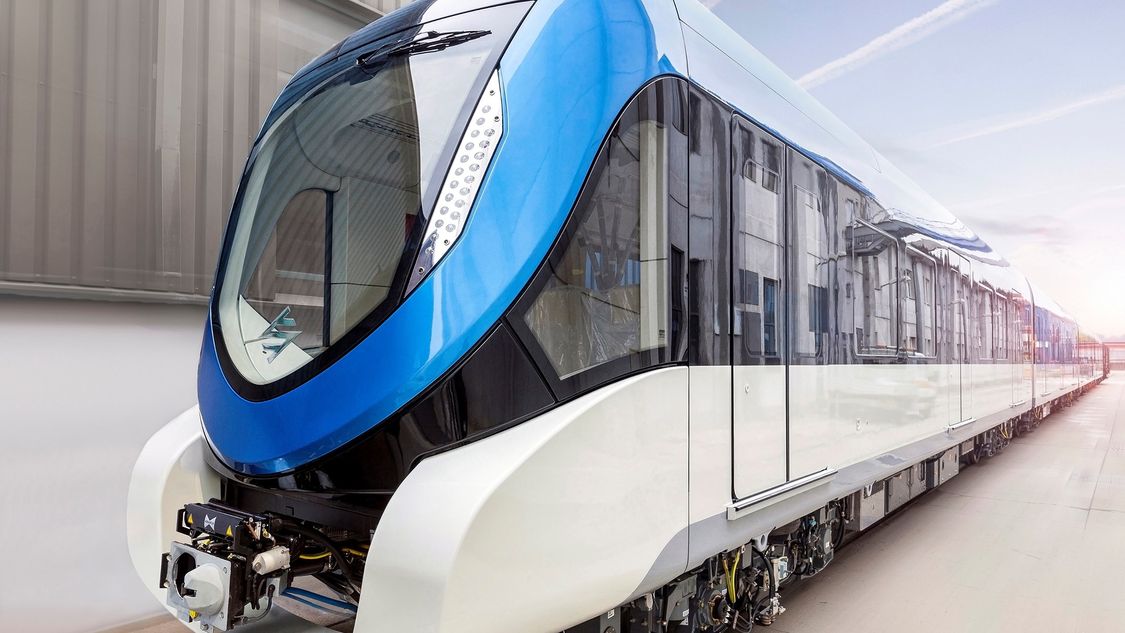 Ein Metro-Zug von Siemens Mobility in Riad. 