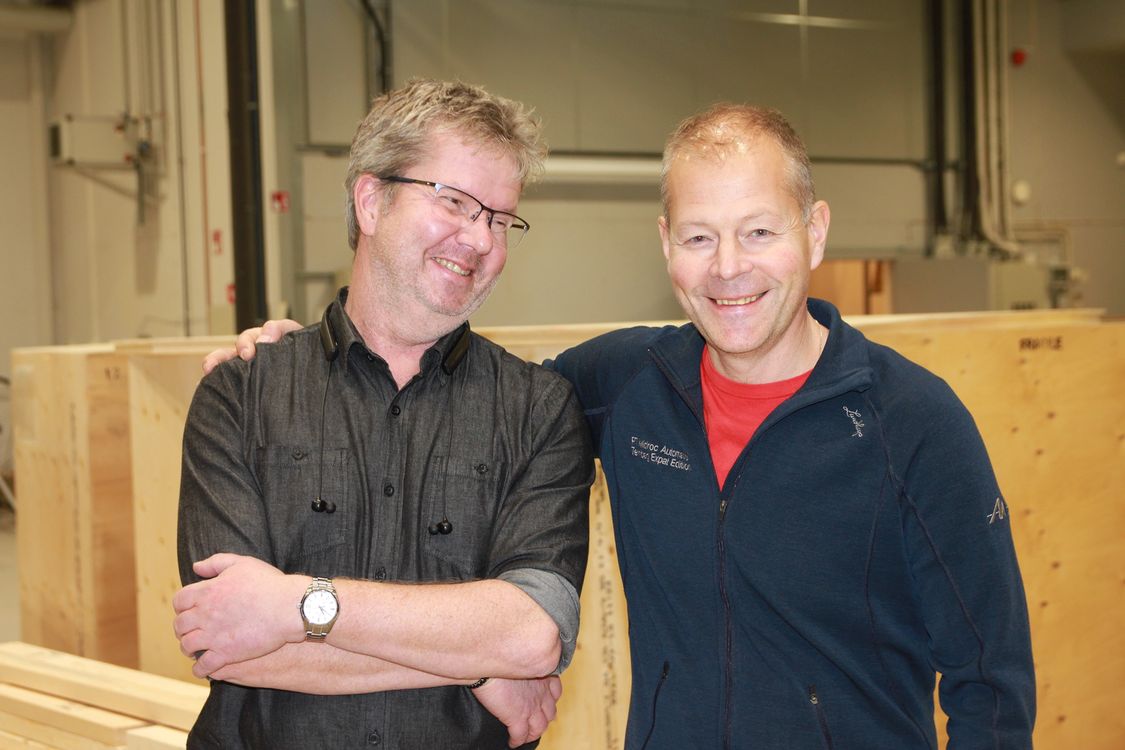 Kenneth Bäckman, koordinator, och Peter Ottosson, verkstadschef och installationsansvarig, på Granitor Systems i Trollhättan.