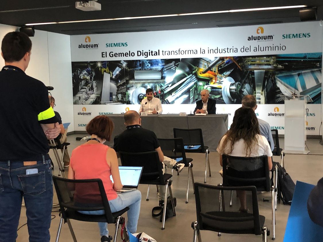 Rueda de prensa:presentación del nuevo laminador en la planta de Aludium en Alicante