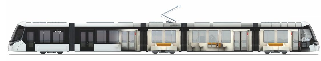 Bonde multiarticulado Avenio M – vista lateral