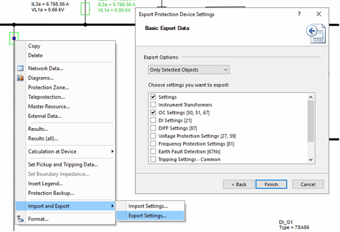 Scenario Support for Protection Settings