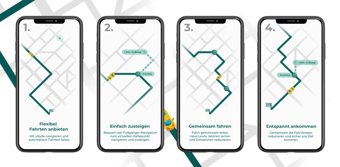 Siemens Campus Erlangen uRide App