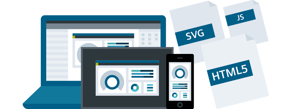 SIMATIC WinCC Unified använder HTML5, SVG och JavaScript