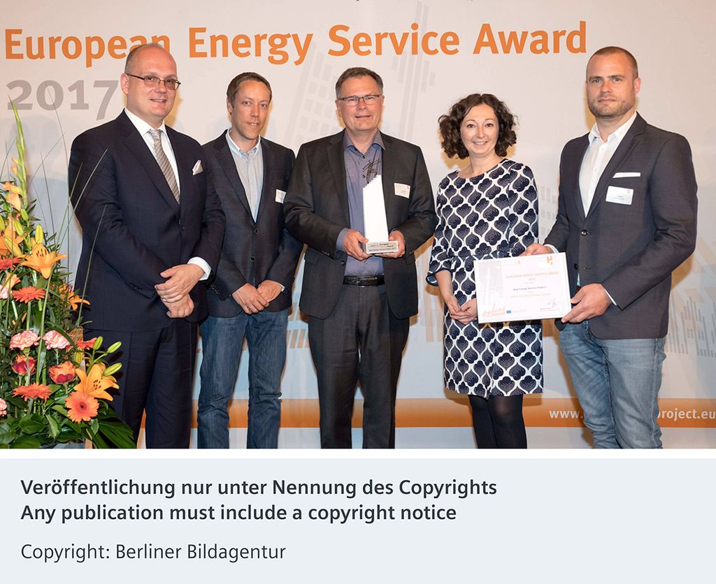 Siemens receives 2017 European Energy Service Award
