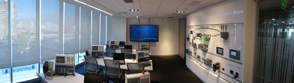 Sala Totally Integrated Automation, ubicada en Cerro El Plomo 6000. Las Condes Santiago.