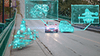 Na obrazku możemy zobaczyć zdjęcie czerwonego samochodu, a zaraz obok niego jego cyfrowego bliźniaka 