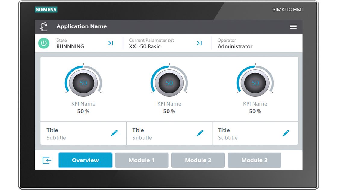 HMI Template Suite Bedien und Beobachtungssysteme Siemens Global