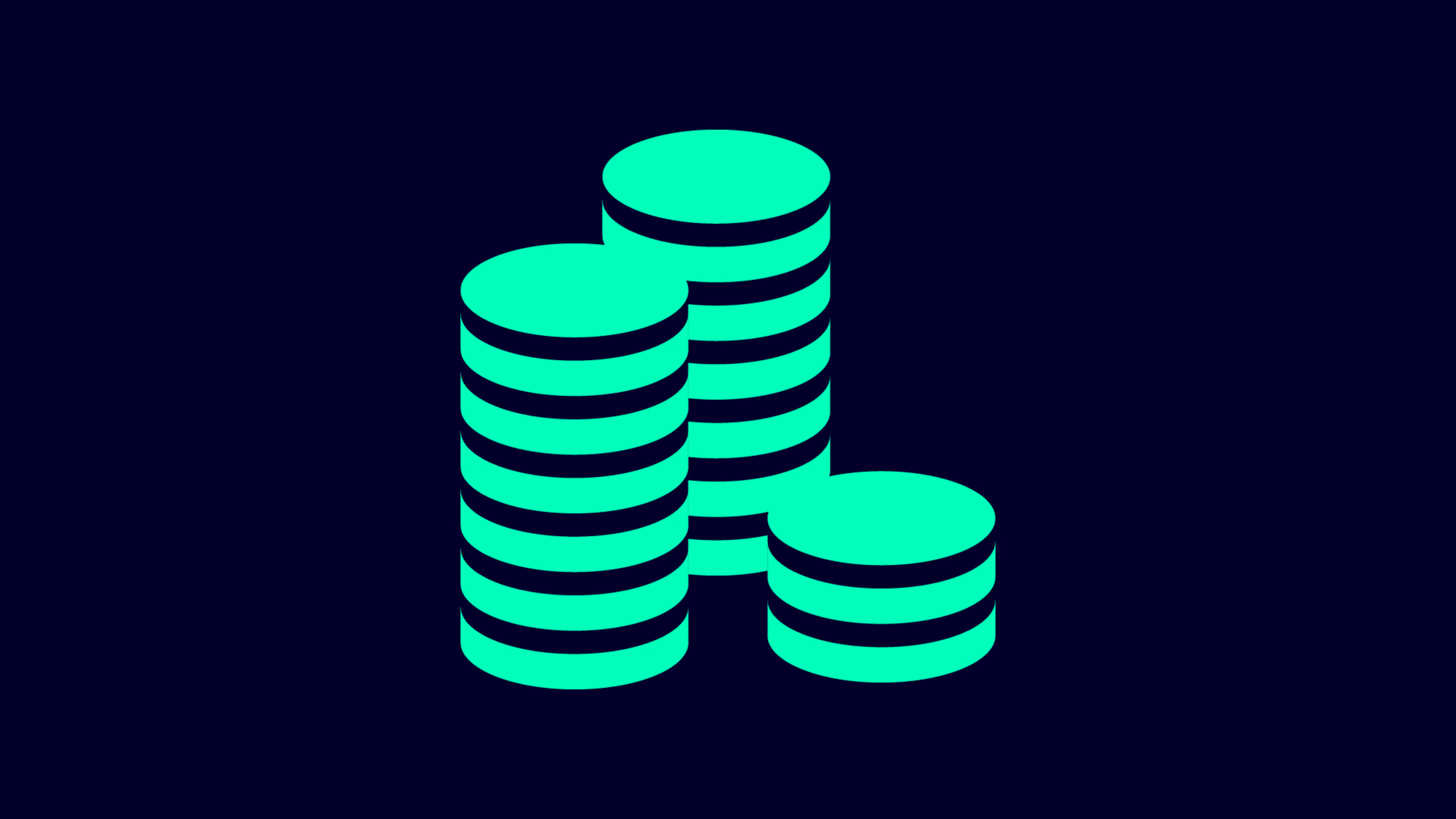 Icon showing a stack of coins Icon low life cycle costs