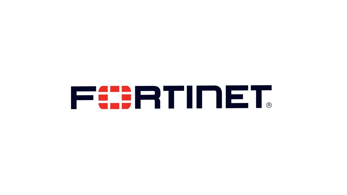The logo for Fortinet, our cybersecurity partner