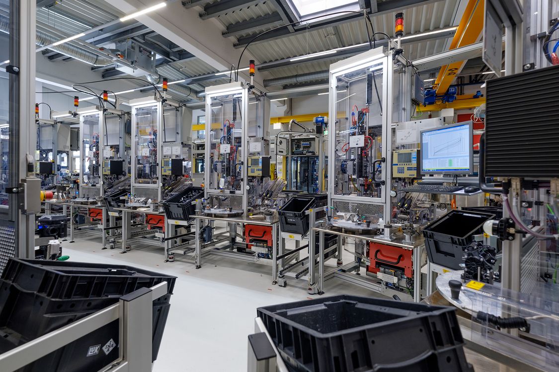 Picture of special machinery manufacturing at Schaeffler in Schweinfurt, Germany.