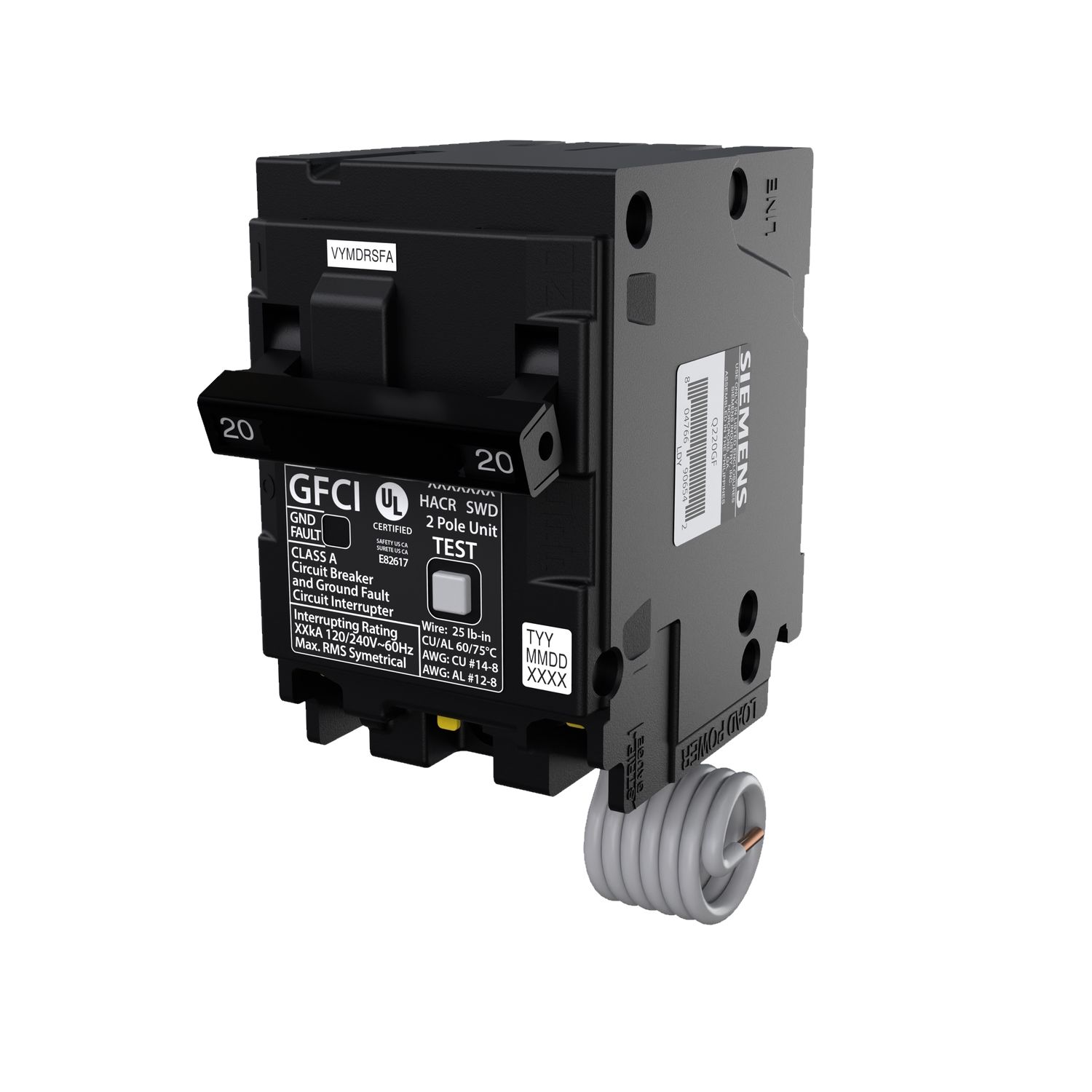 Product image for Siemens Ca Q220GFCSA BRKR QPFB GFCI
