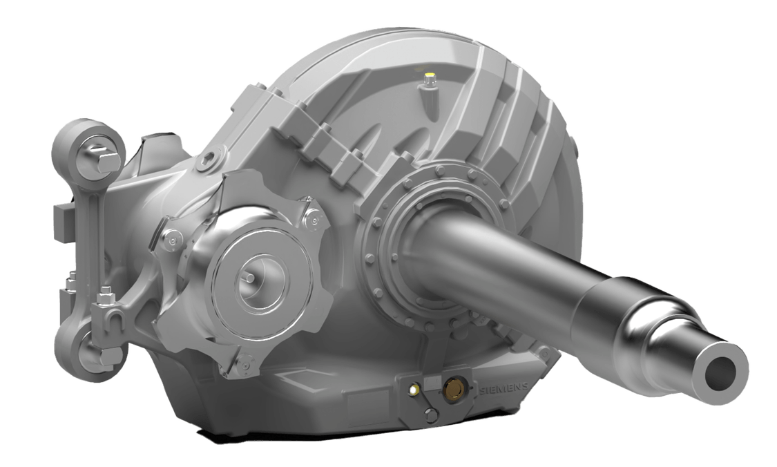 Helical gear units for locomotives