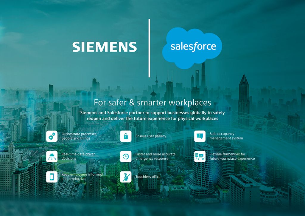 Siemens and Salesforce partner to deliver the future experience for safe workplaces