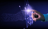 An image depicting a finger touching a mirror imaged digital twin