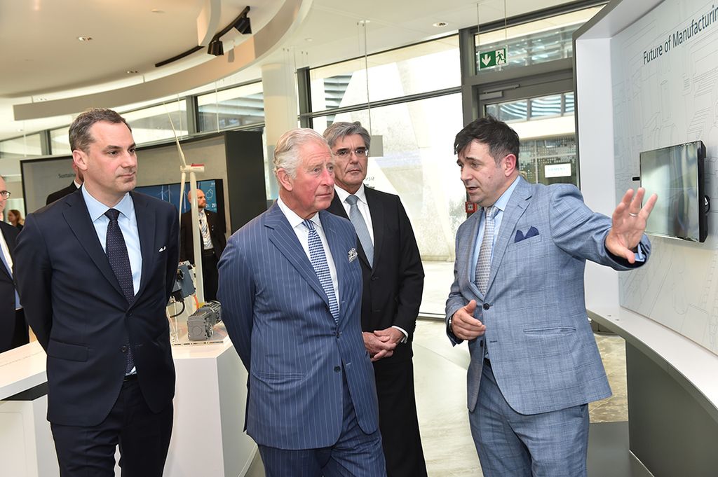 The Prince of Wales visits Siemens headquarters