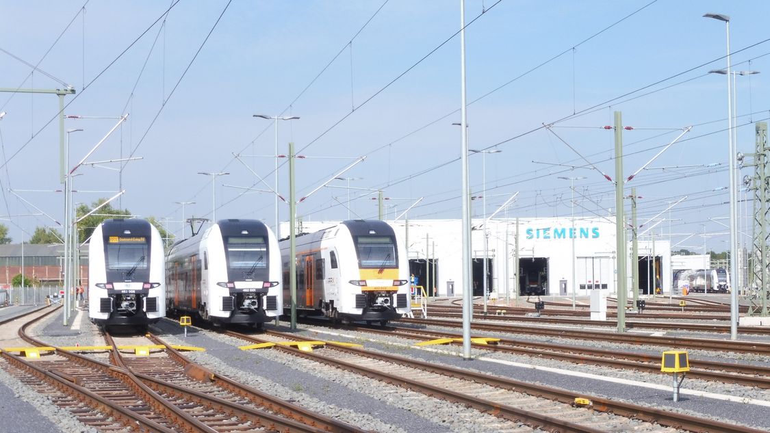 Abstellung von Schienenfahrzeugen im Rail Service Center Dortmund-Eving