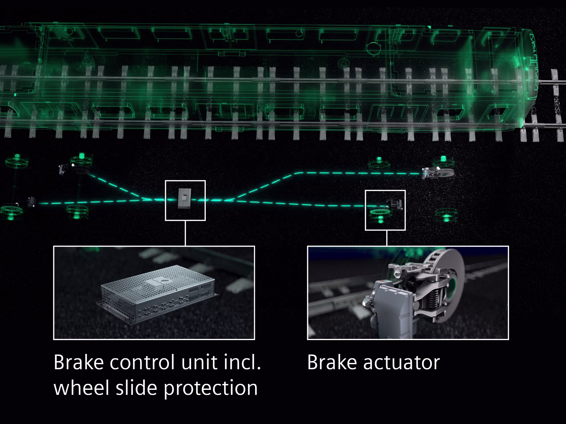 Brake control unit including wheel slide protection and electrohydraulic brake actuator Brake control unit including wheel slide protection and electrohydraulic brake actuator