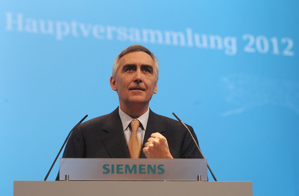 Siemens Annual Shareholders' Meeting 2012 in Munich - Annual Shareholders' Meeting in the Olympiahalle Munich