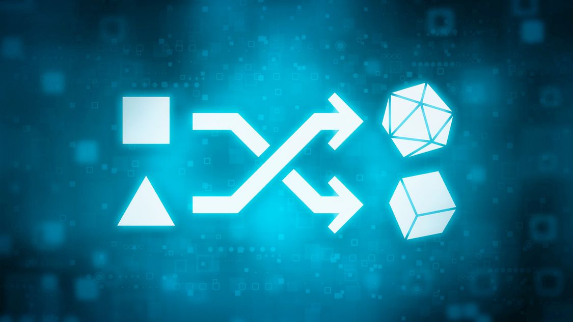 Ein blaues digitales Symbol veranschaulicht die Entwicklung der Technologie in der Mobilität