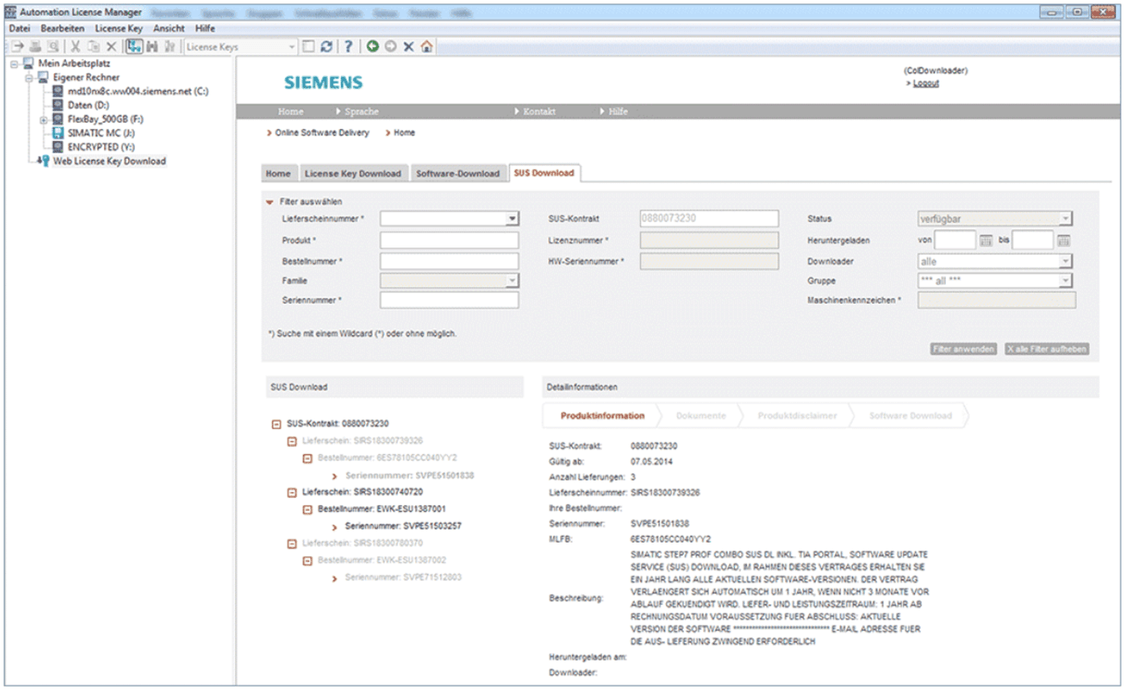 siemens automation license manager