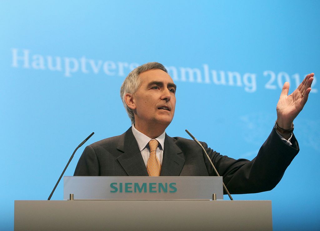 Siemens Annual Shareholders' Meeting 2012 in Munich - Annual Shareholders' Meeting in the Olympiahalle Munich
