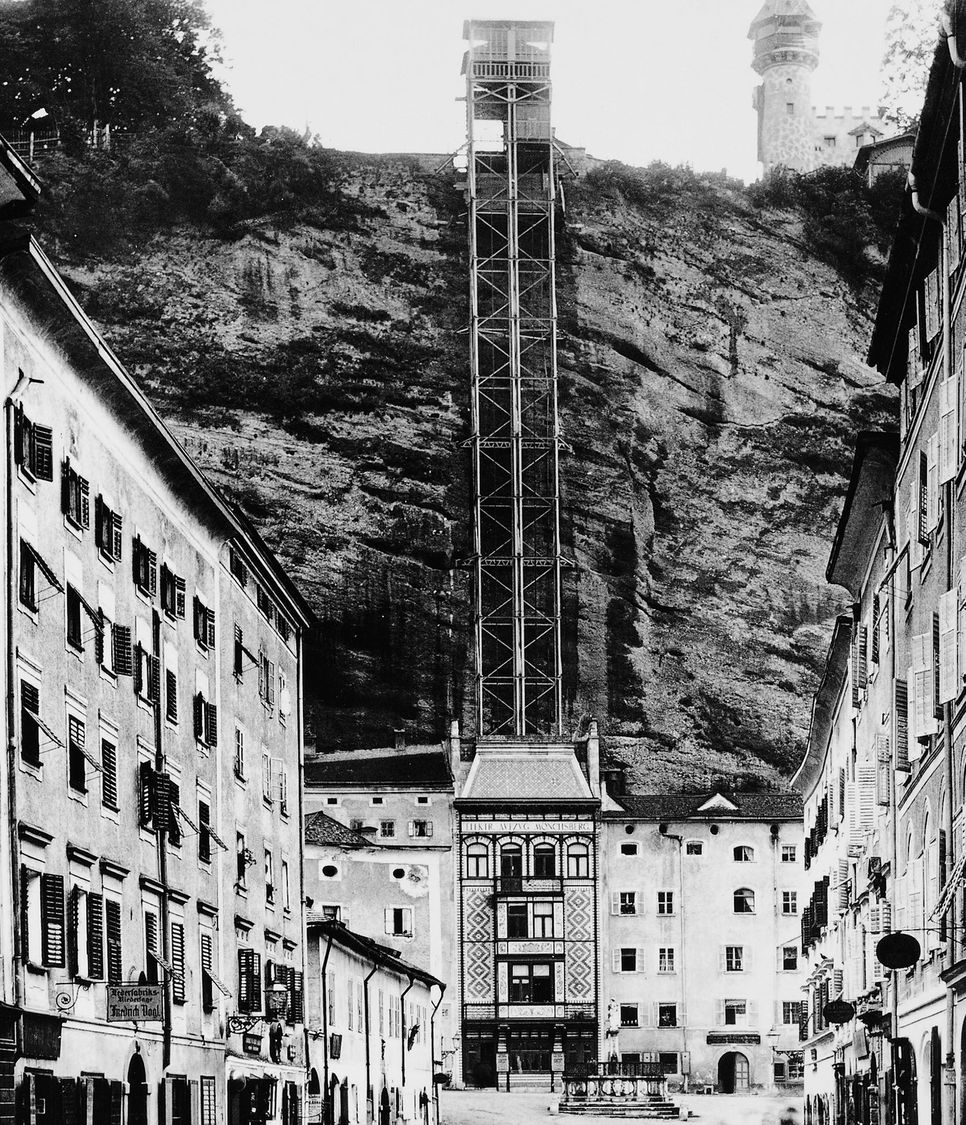 60 Meter in zwei Minuten – Aufzug am Mönchsberg in Salzburg, 1890