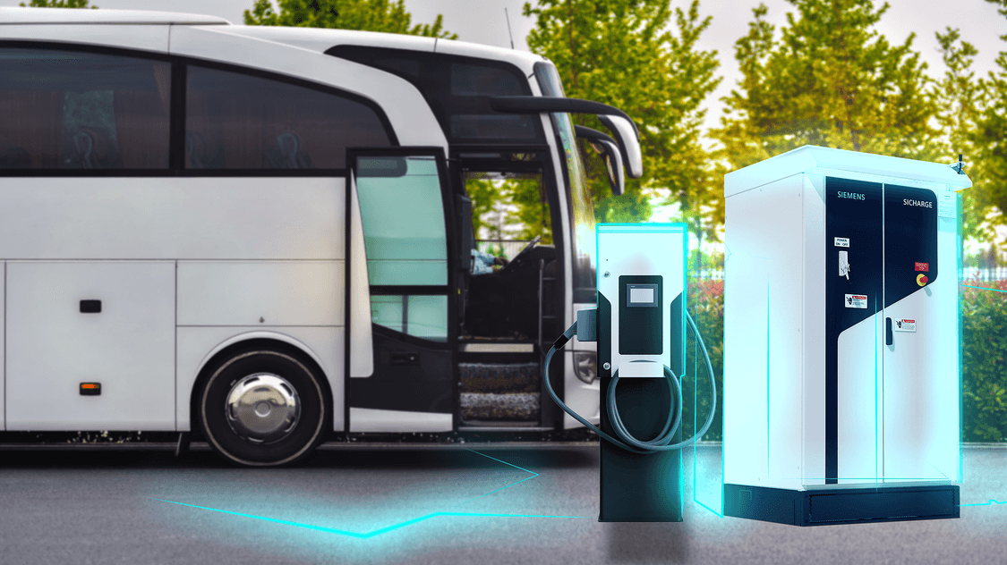 electric vehicle bus with pantograph charger
