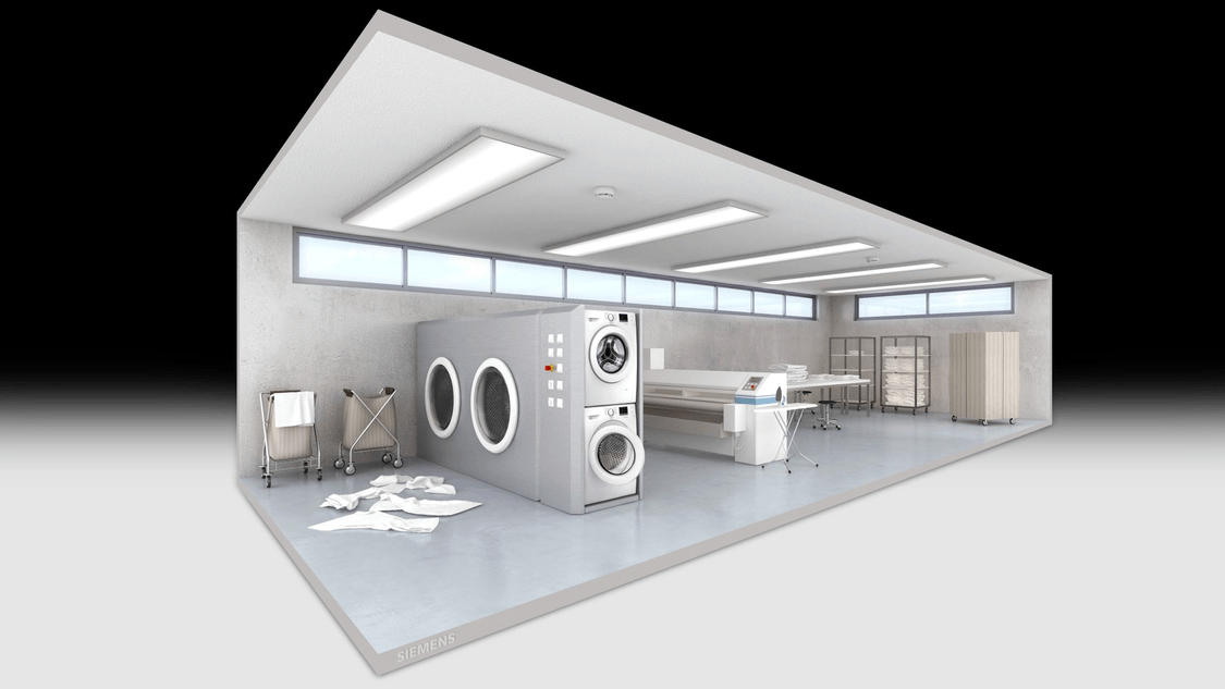 Fire protection for laundries