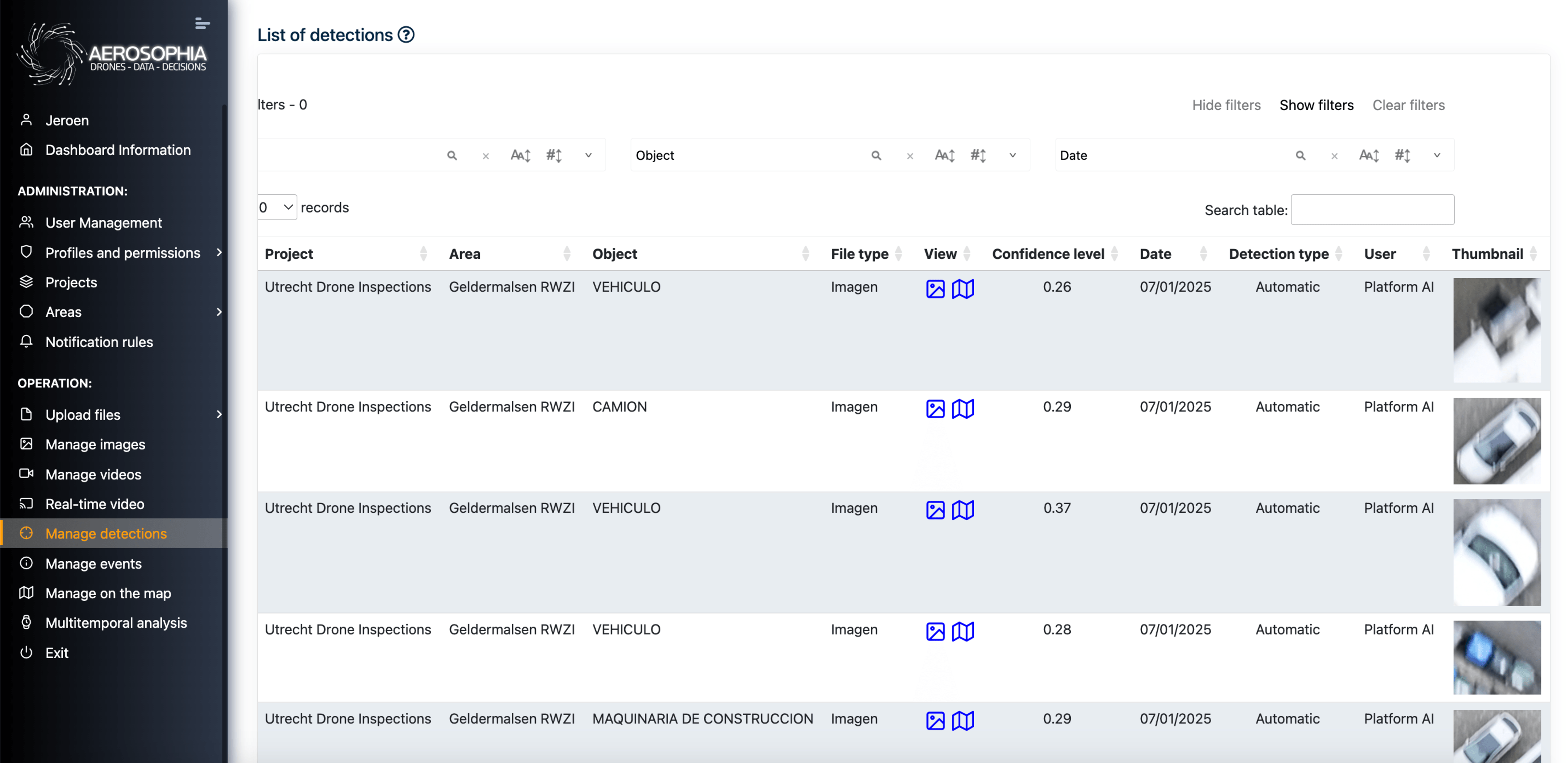 Rilevamenti basati sull'intelligenza artificiale