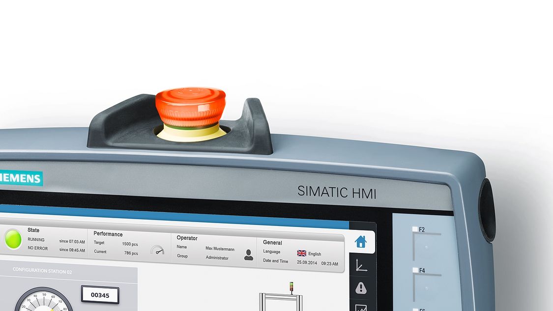 Кнопка аварийного останова мобильных панелей оператора SIMATIC HMI Mobile
